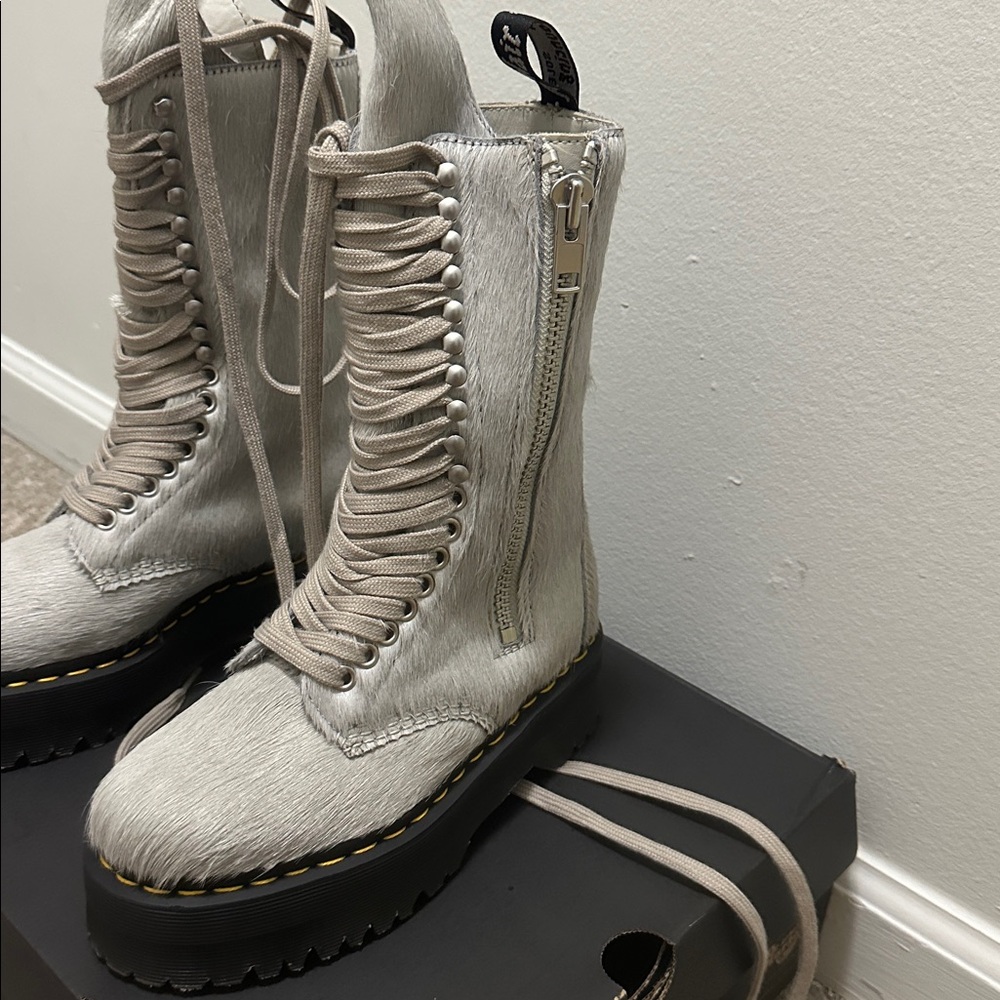 Dr. Martens x Rick Owens Strobe Calf Length Boot 'Furry Pear size EU 36